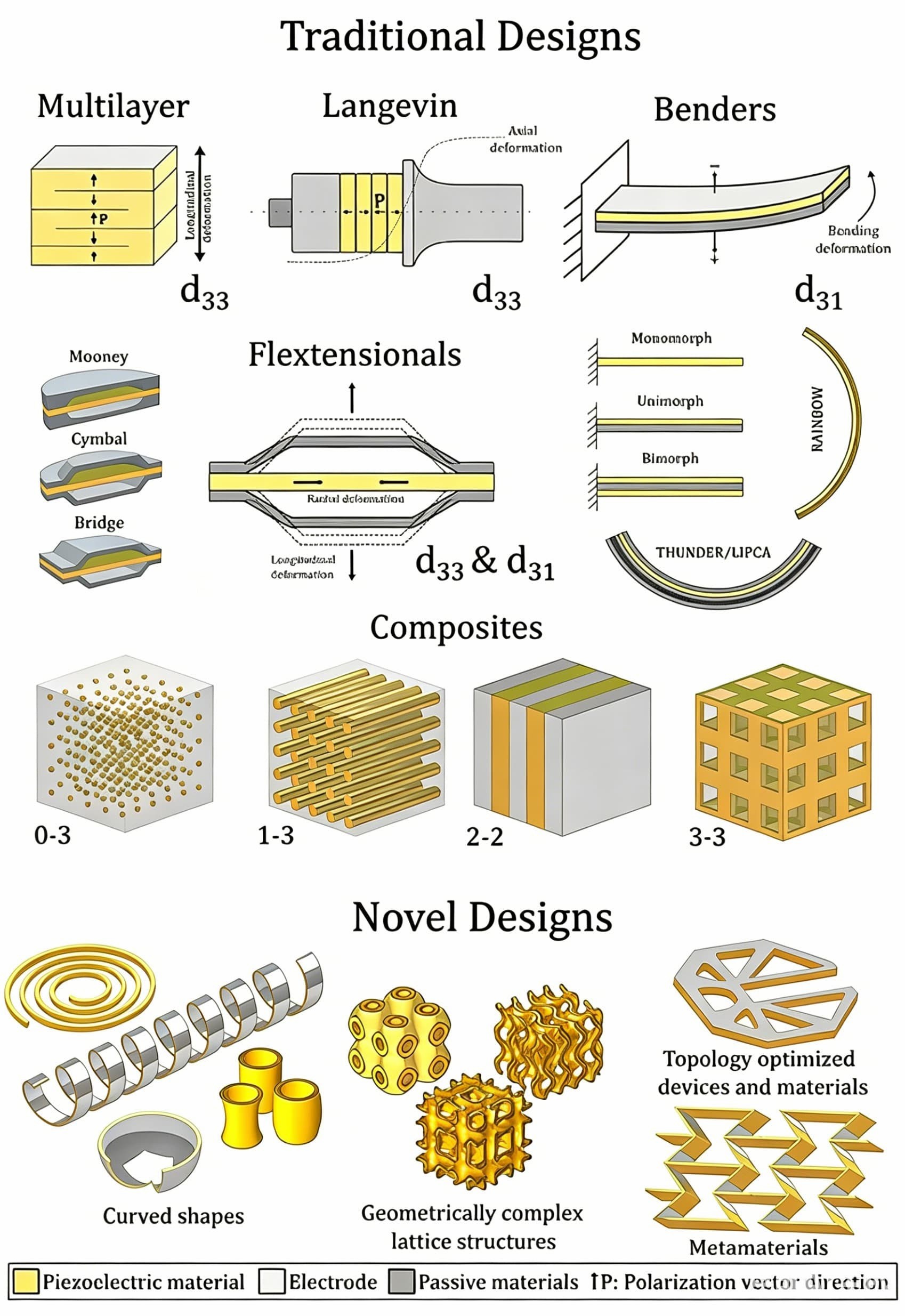 Geometric Structural Design and Functional Expansion in Piezoelectric Ceramic Devices